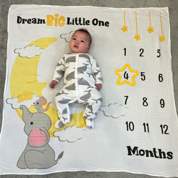 *NEW* Little Big Dreamer Milestone & Swaddle Blanket (2 pack) - Picture 5 of 9